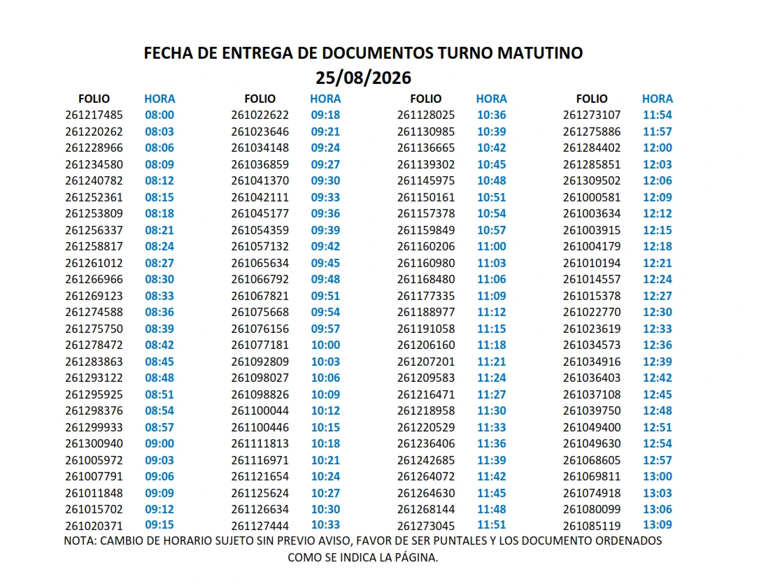 Turno Matutino 2