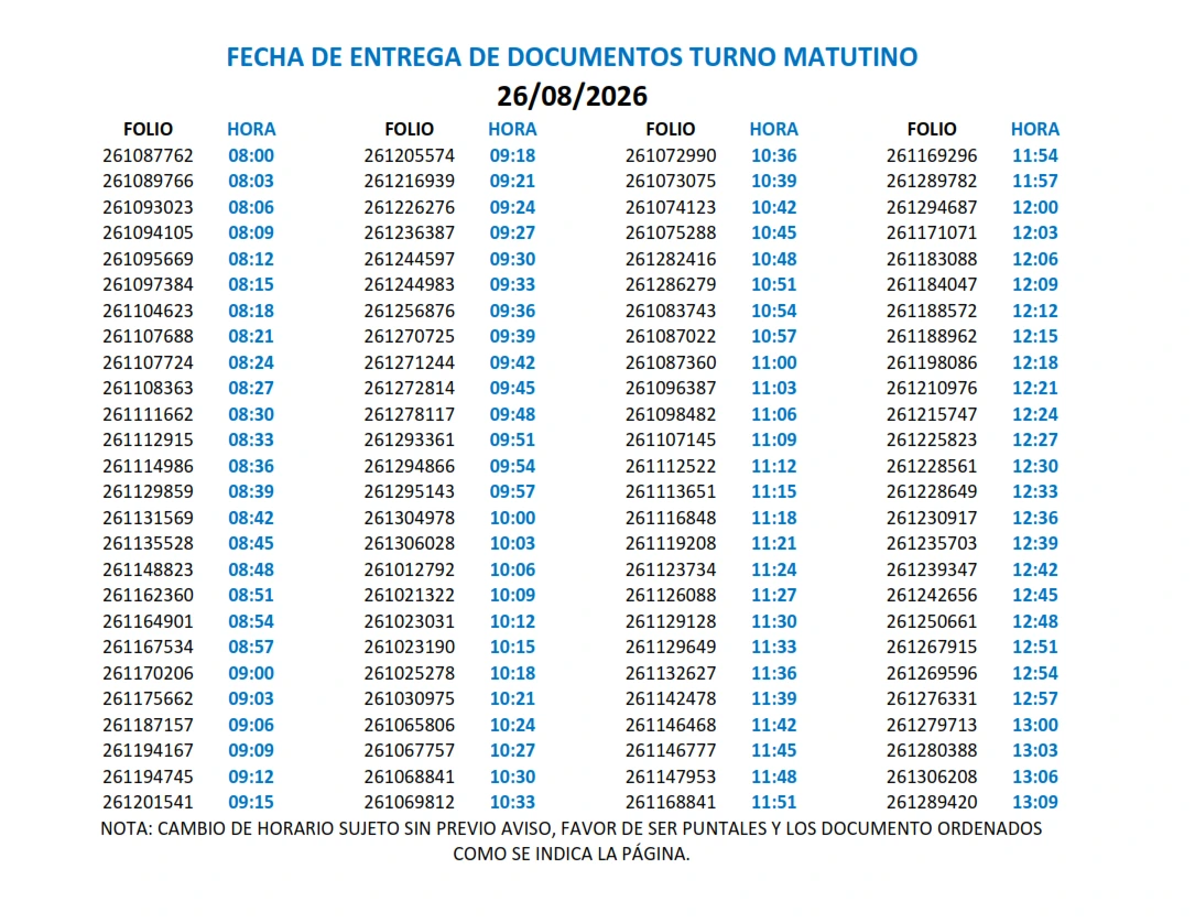 Turno Matutino 3