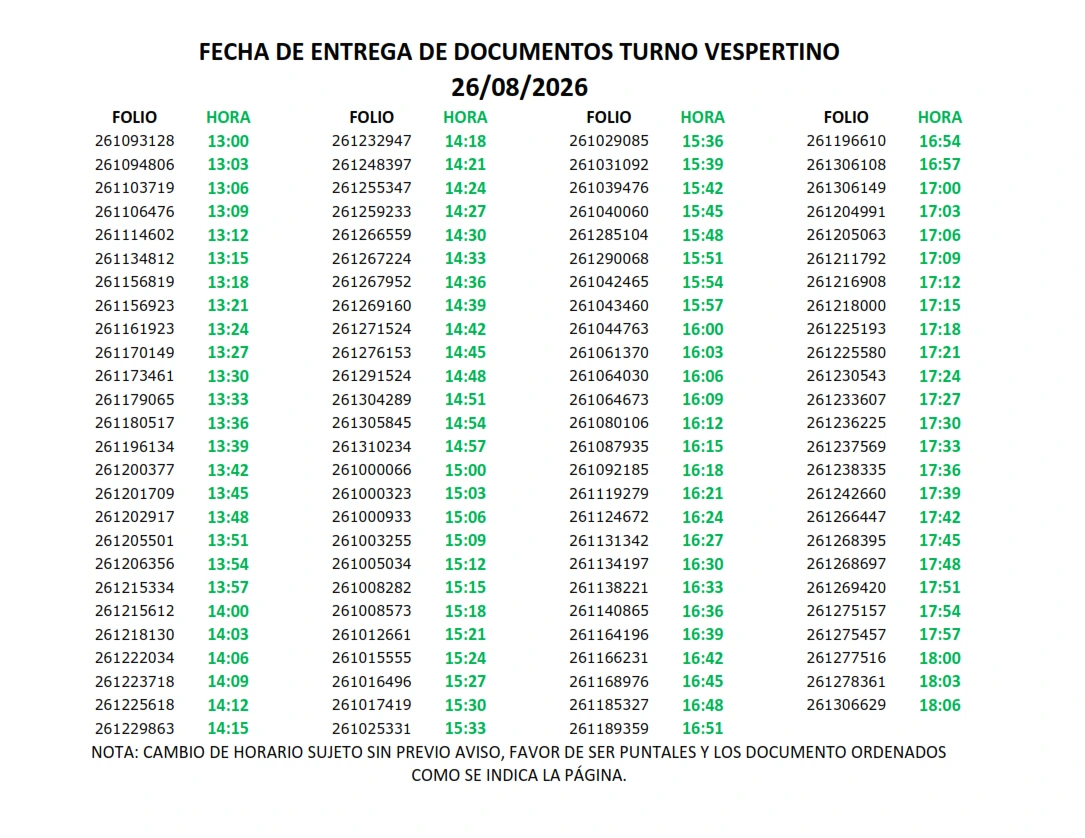 Turno Vespertino 3